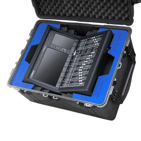 Jason Cases Wheeled Hard Case with Laser-Cut Foam for Yamaha DM7C Digital Mixer, Black