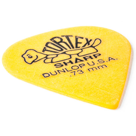 Dunlop Tortex Sharp Guitar Picks, .73mm Gauge, Yellow, 72-Pack