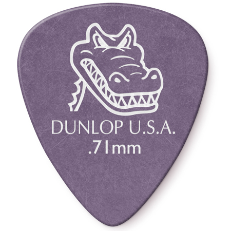Dunlop Gator Grip Series Guitar Picks, .71mm Gauge, Purple, 72-Pack