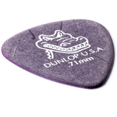 Dunlop Gator Grip Series Guitar Picks, .71mm Gauge, Purple, 72-Pack