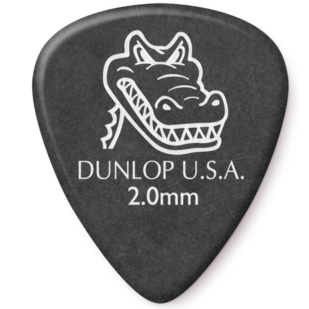 Gator Grip Series Guitar Picks, 2.0mm Gauge, Black, 72-Pack