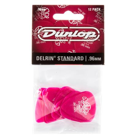 Dunlop Delrin 500 Series Guitar Picks, .96mm Gauge, Dark Pink, 12-Pack
