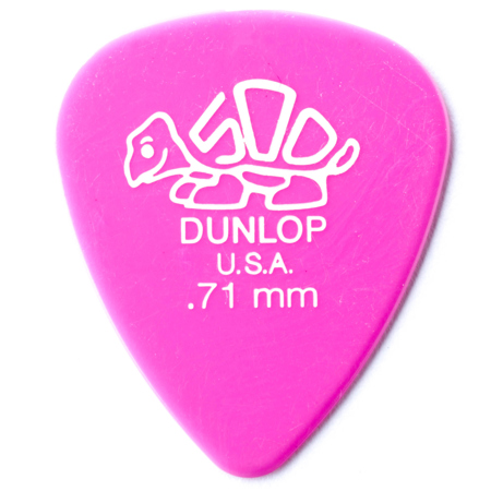 Dunlop Delrin 500 Series Guitar Picks, .71mm Gauge, Pink, 72-Pack