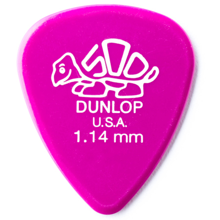 Dunlop Delrin 500 Series Guitar Picks, 1.14mm Gauge, Magenta, 72-Pack