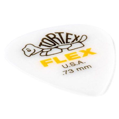 Dunlop Tortex Flex Standard Guitar Picks, .73mm Gauge, White, 12-Pack