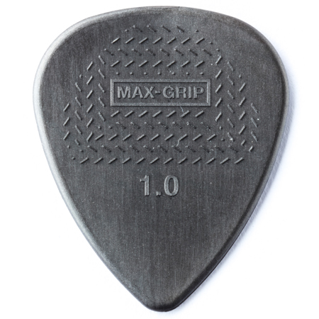 Dunlop Max-Grip Nylon Standard Guitar Picks, 1.0mm Gauge, Black, 12-Pack