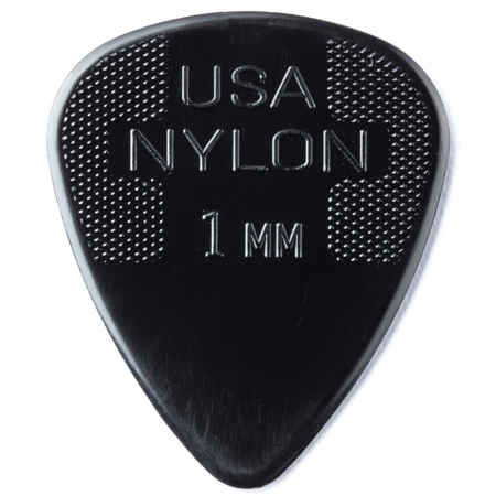 Dunlop Nylon Standard Guitar Picks, 1.0mm Gauge, Black, 72-Pack