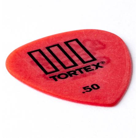 Dunlop Tortex TIII Guitar Picks, 0.50mm Guage, Red, 12-Pack