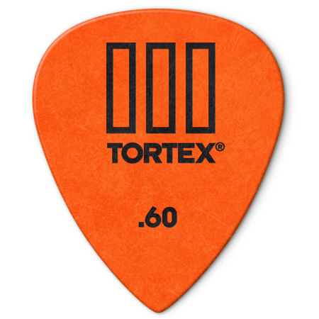 Dunlop Tortex TIII Guitar Picks 0.60mm Guage Orange 12 Pack
