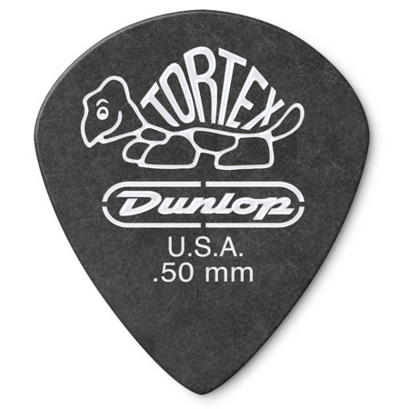 Dunlop Tortex Jazz III Guitar Picks, .50mm Gauge, Pitch Black, 12-Pack