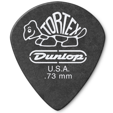 Dunlop Tortex Jazz III Guitar Picks, .73mm Gauge, Pitch Black, 12-Pack