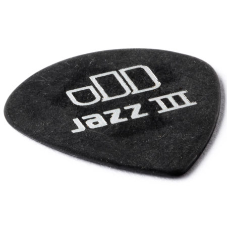 Dunlop Tortex Jazz III Guitar Picks, .73mm Gauge, Pitch Black, 12-Pack
