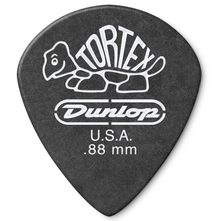 Dunlop Tortex Jazz III Guitar Picks, .88mm Gauge, Pitch Black, 12-Pack