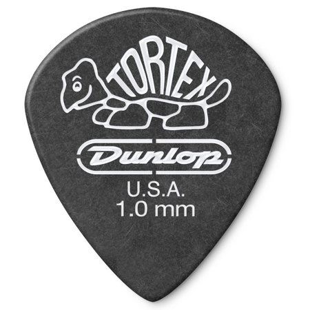 Dunlop Tortex Jazz III Guitar Picks, 1.0mm Gauge, Pitch Black, 12-Pack