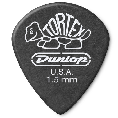 Dunlop Tortex Jazz III Guitar Picks, 1.50mm Gauge, Pitch Black, 12-Pack