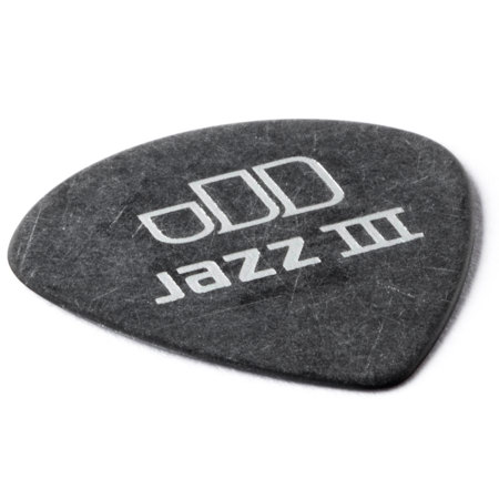 Dunlop Tortex Jazz III Guitar Picks, .50mm Gauge, Pitch Black, 72-Pack