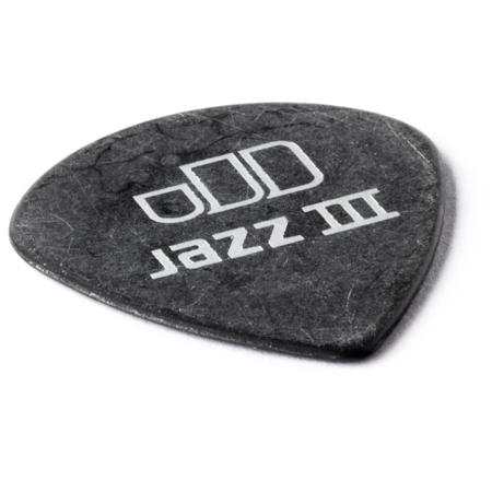 Dunlop Tortex Jazz III Guitar Picks, .88mm Gauge, Pitch Black, 72-Pack
