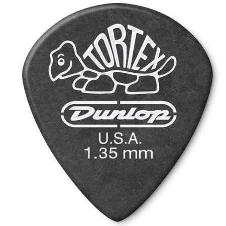 Dunlop Tortex Jazz III Guitar Picks, 1.35mm Gauge, Pitch Black, 72-Pack