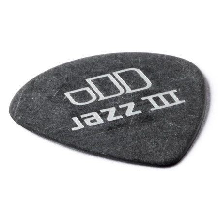 Dunlop Tortex Jazz III Guitar Picks, 1.35mm Gauge, Pitch Black, 72-Pack