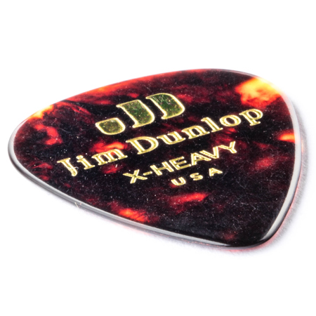 Dunlop Celluloid Guitar Picks, Extra Heavy, Shell, 12-Pack