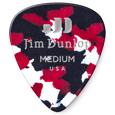 Dunlop Celluloid Guitar Picks, Medium, Confetti, 12-Pack