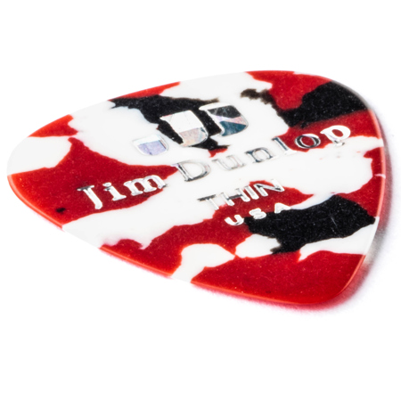 Dunlop Celluloid Guitar Picks, Thin, Confetti, 12-Pack
