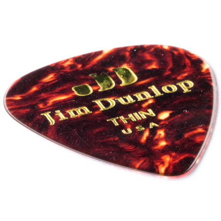 Dunlop Celluloid Guitar Picks, Thin, Shell, 72-Pack