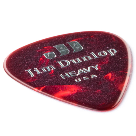 Dunlop Celluloid Guitar Picks, Heavy, Red Pearloid, 72-Pack