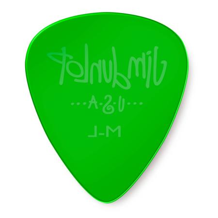 Dunlop Gels Guitar Picks, Medium Light, Green, 72-Pack 486RML