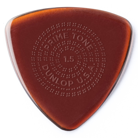 Dunlop Primetone Triangle Grip Guitar Picks 1.5mm Gauge Brown 3 Pack 512P150