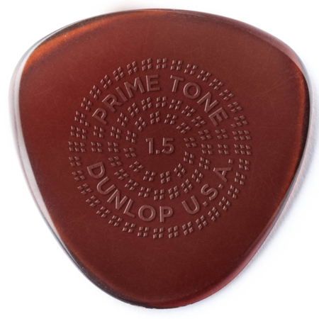 Dunlop Primetone Semi Round Grip Guitar Picks, 1.5mm Gauge, Brown, 12-Pack