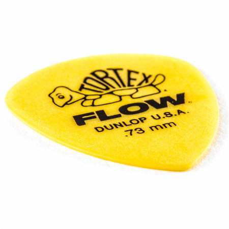 Dunlop Tortex Flow Guitar Picks, 0.73mm Gauge, Yellow, 12-Pack