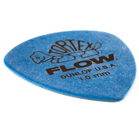 Dunlop Tortex Flow Guitar Picks, 1.0mm Gauge, Blue, 12-Pack