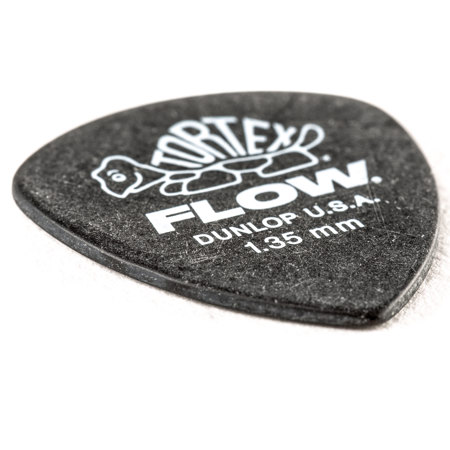Dunlop Tortex Flow Guitar Picks, 1.35mm Gauge, Gray, 12-Pack