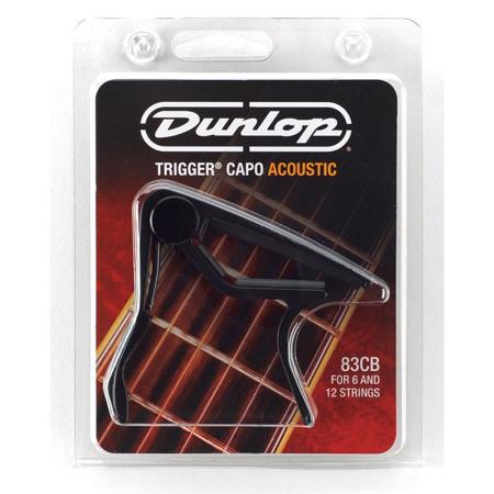 Jim Dunlop 83C Trigger Capo for Acoustic Guitar, Curved, Black