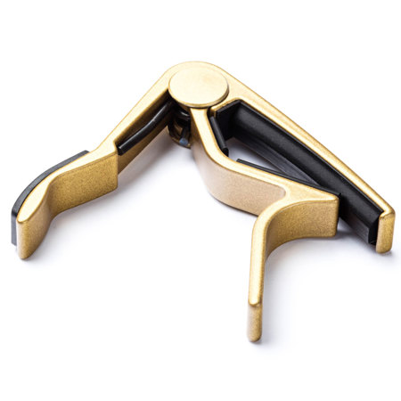 Dunlop Trigger Capo for Acoustic Guitar, Curved, Gold