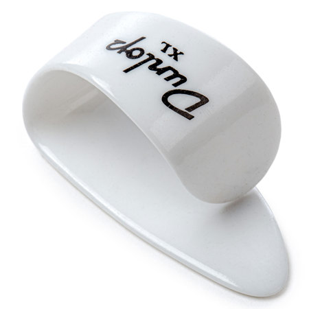 Dunlop Plastic Guitar Thumbpicks, Extra Large, White, 4-Pack