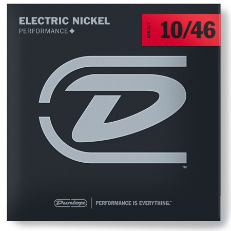 Dunlop Performance+ Nickel Wound Electric Guitar Strings, Medium, 10-46 Gauge, Set of 6 Strings