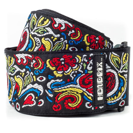 Dunlop Jimi Hendrix Love Drops Guitar Strap, Multi-Color