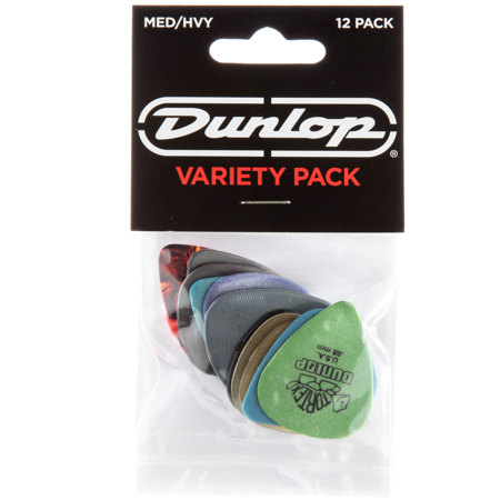 Dunlop Guitar Picks Variety Pack, Medium/Heavy, 12-Pack