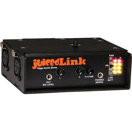 JuicedLink RA222 Riggy-Assist Dual-XLR Preamplifier w/Phantom Power and Metering