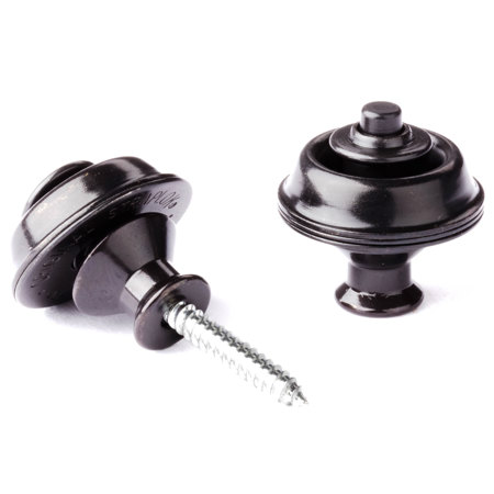 Dunlop Dual Design Strap Lock Retainers, Black Oxide