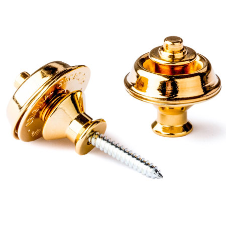 Dunlop Dual Design Strap Lock Retainers, Gold