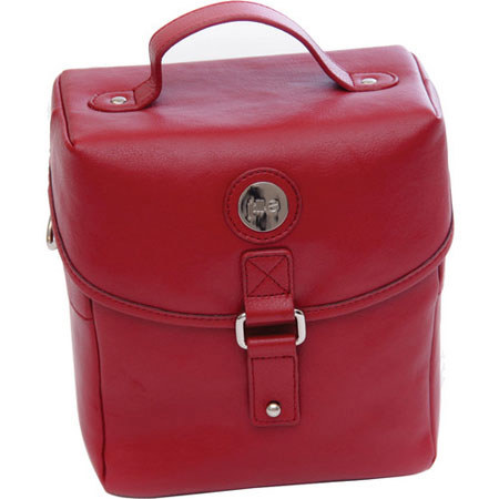 Jill-e Day Camera Bag, Red Leather