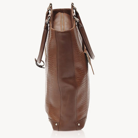 Jill-e E-GO Laptop Tote, Chocolate Croc