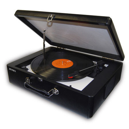Jensen JTA-420 3-Speed Stereo Turntable with Built-in Speakers