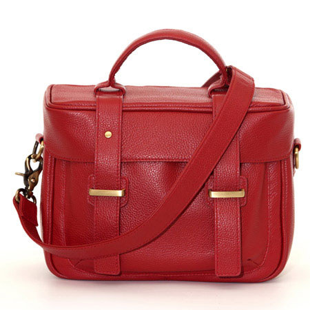 Jill-e Juliette All-Leather Camera Bag, Red
