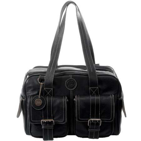 Jill.e 769381 Medium Black Leather Camera Bag