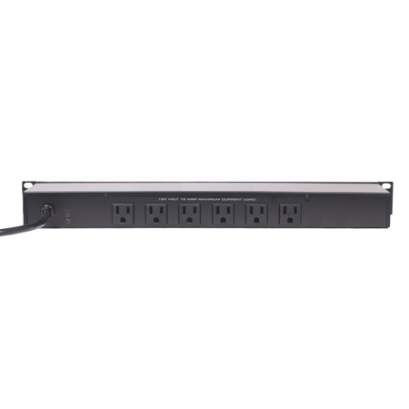 Juice Goose Junior Power Distribution Unit with 6 AC Outlet for 19" Rack Systems