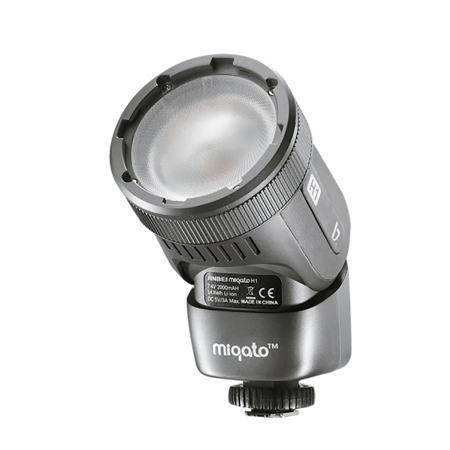 Jinbei Miqato H1 2-in-1 TTL On-Camera Round Head LED Speedlite Flash